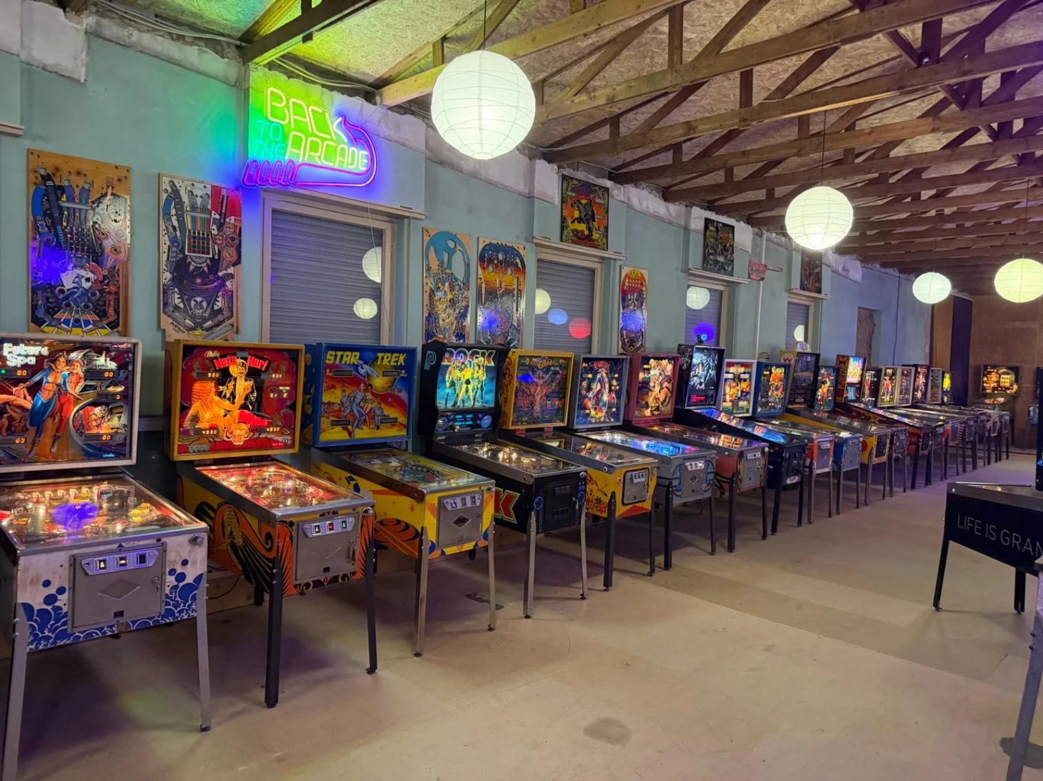 Gerätereihen im Flipperloft